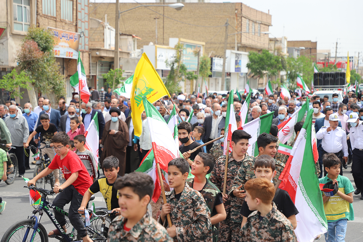 راهپیمایی  روز جهانی  قدس در شهر قیامدشت برگزار شد